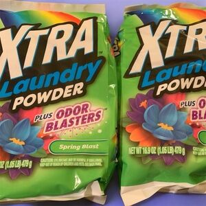 2 Xtra Spring Blast Laundry Powder with Odor Blasters 16.9 oz ea.